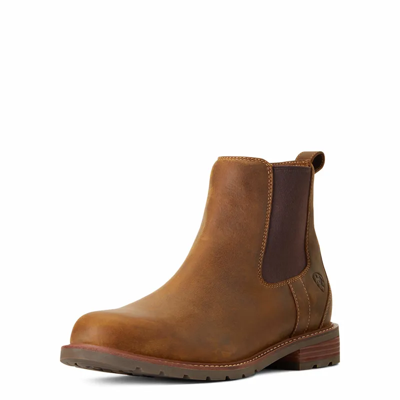 Ariat Ladies Wexford Waterproof Chelsea Boot in Weathered Brown-1